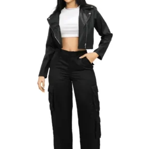 Jaqueta femenina em Materila PU Sintetico